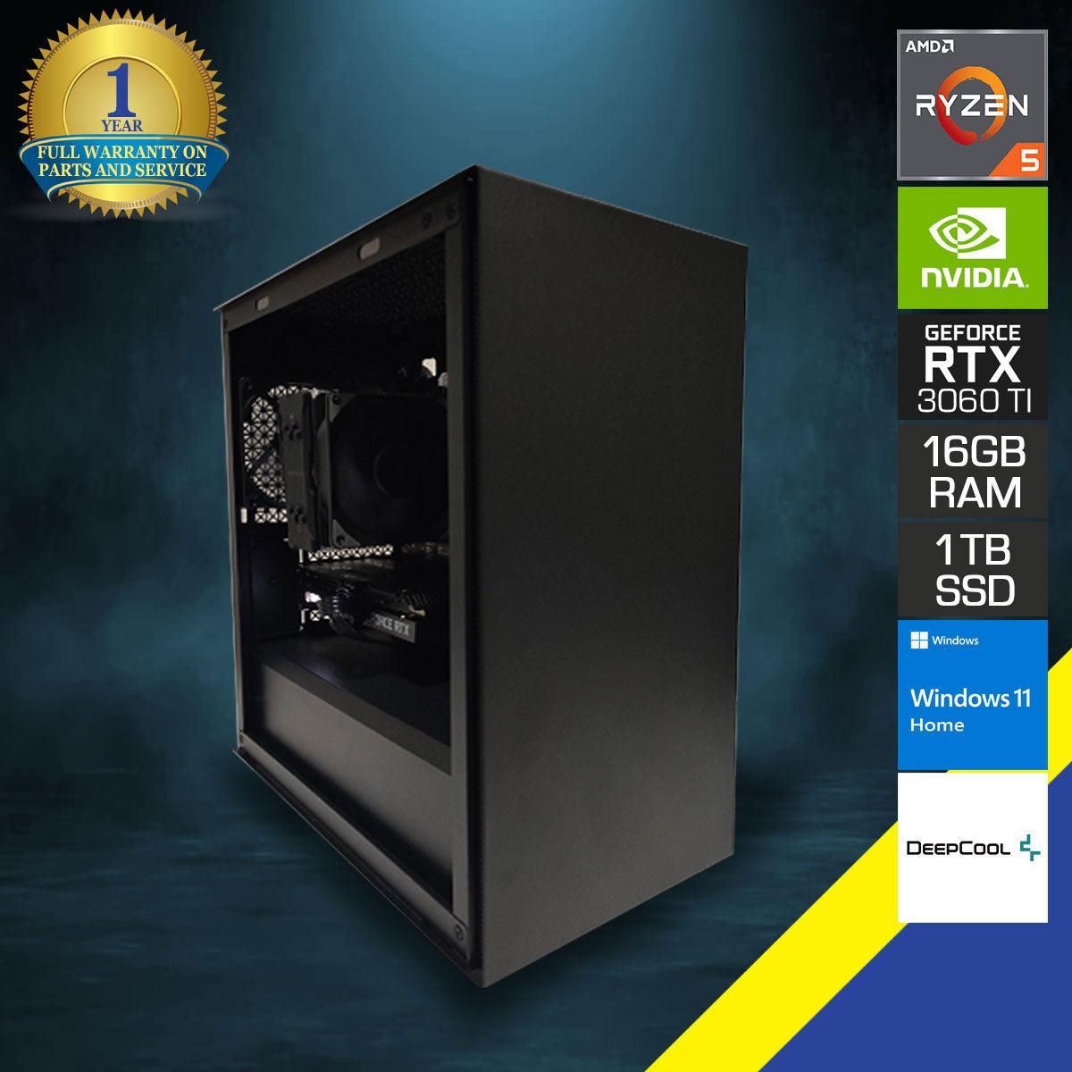 SIGMA MACUBE 110 GAMING PC | RYZEN 5 5600X | 16GB RAM DDR4 | 1TB SSD | RTX 3060 TI | Windows 11 Home