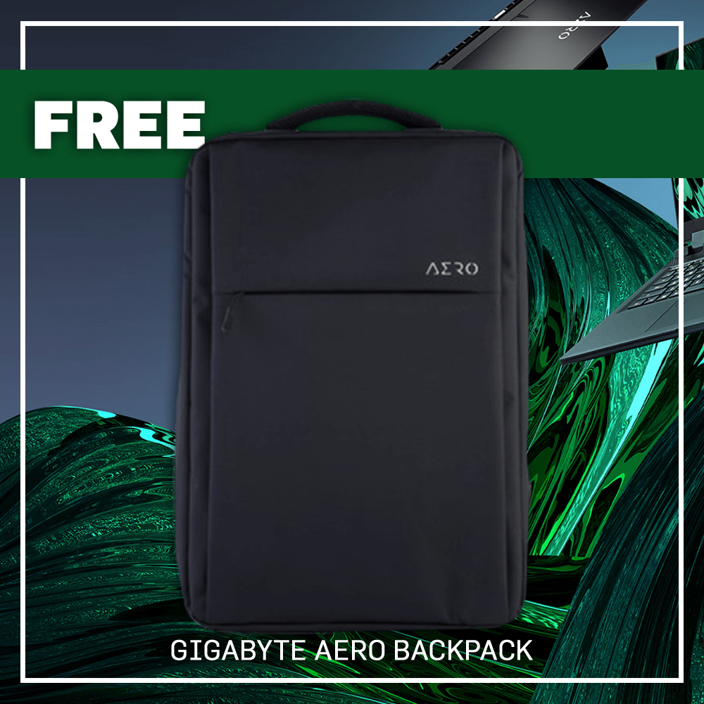 GIGABYTE AERO 15 OLED XD-73S1644GH GAMING LAPTOP (BLACK) | 15.6” UHD | i7-11800H | 16GB DDR4 | 1TB SSD | RTX™ 3070P | WIN11 + GIGABYTE AERO G2 BACKPACK