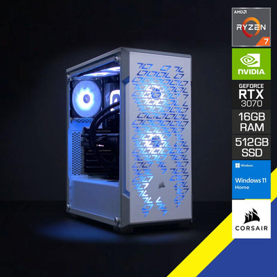 Aurora ICUE 220T RGB Airflow Gaming PC | RYZEN 7 5700X | 16GB RAM DDR4 | 512GB M.2 SSD | RTX 3060 | Windows 11