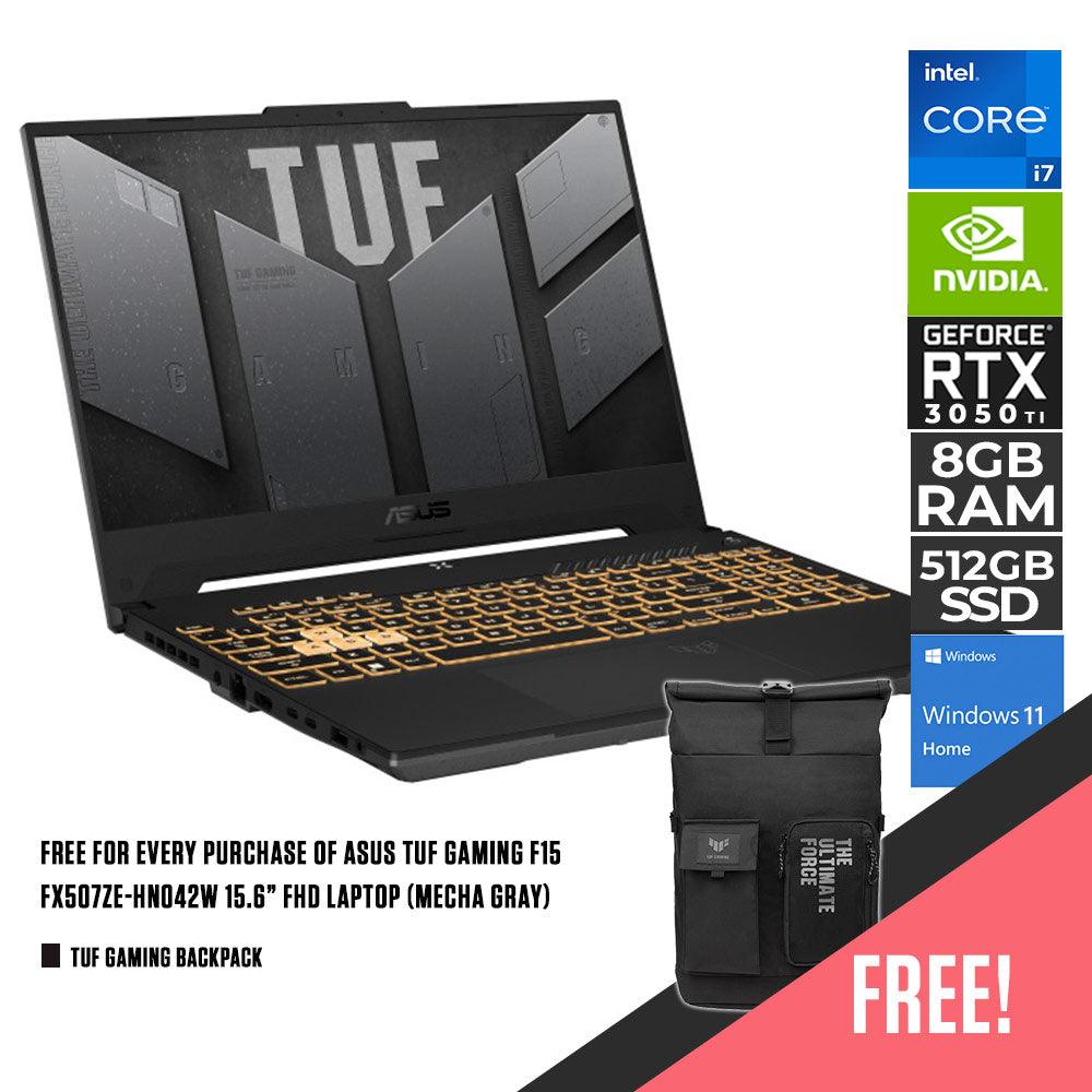 Asus TUF Gaming F15 FX507ZE-HN042W Laptop (Mecha Gray) | 15.6” FHD | i7-12700H | 8GB DDR5 | 512GB SSD | RTX 3050 Ti | Win11 + TUF Gaming Backpack