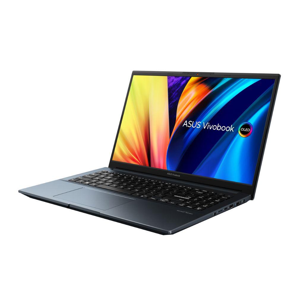 Asus Vivobook Pro 15 OLED M6500QC-MA056WS Laptop (Quiet Blue) | 15.6” 2.8K | Ryzen 7 5800H | 16GB RAM | 512GB SSD | RTX 3050 | Windows 11 Home | MS Office H&S 2021 | Asus BP1504 Casual Backpack