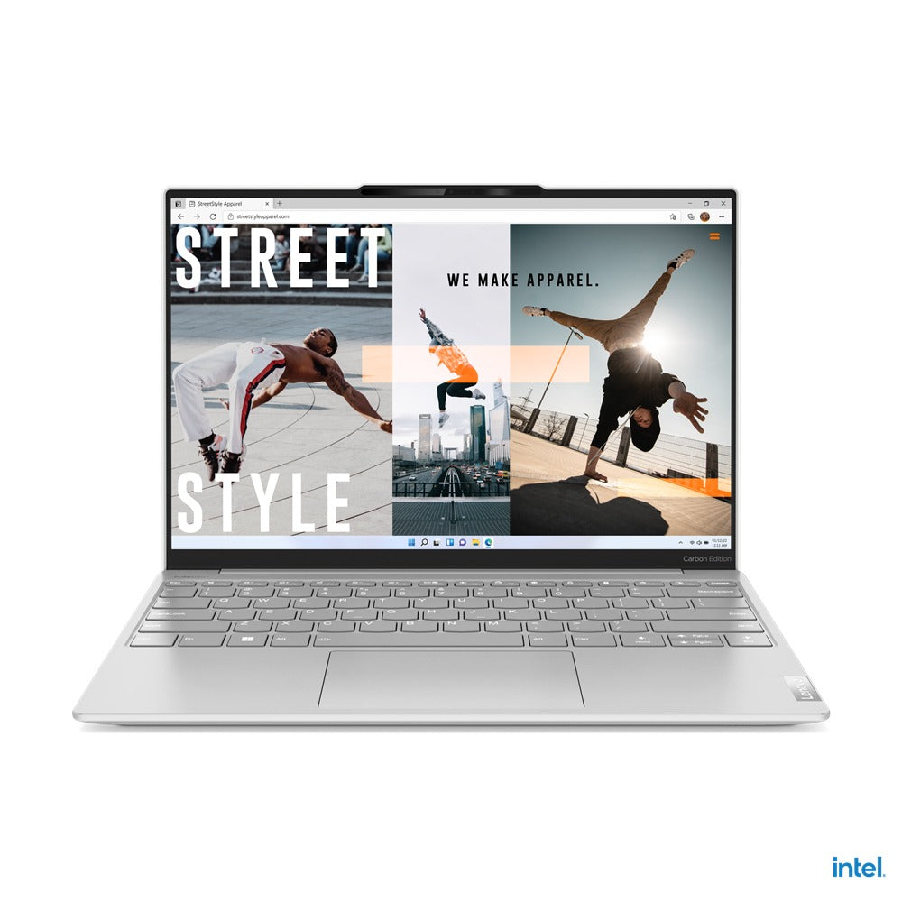 Lenovo Yoga Slim 7 Carbon 13IAP7 82U9001QPH Laptop (Moon White) | 13.3" 2.5K (2560x1600) | i5-1240P | 8GB RAM | 512GB SSD | Intel Iris Xe Graphics | Windows 11 Home | MS Office Home & Student 2021 | Yoga Sleeve