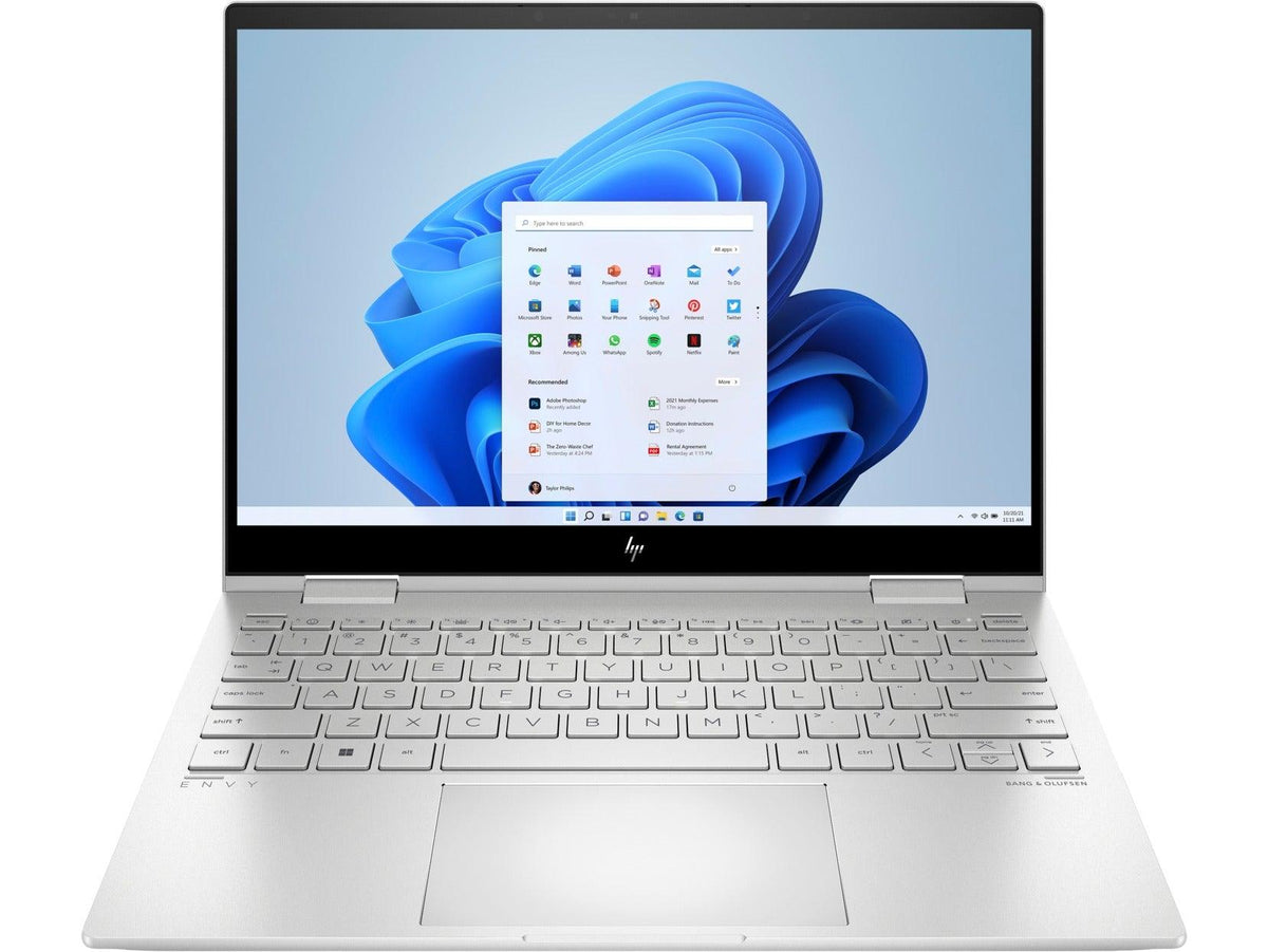 HP Envy X360 13-BF0108TU 2-In-1 Laptop (Natural Silver) | 13.3”  WUXGA | i5-1230U | 16 GB RAM | 512 GB SSD | Intel Iris Xe | Windows 11 |  MS Office H&S 2021 | Stylus Pen | HP Prelude 15.6”  Topload Bag