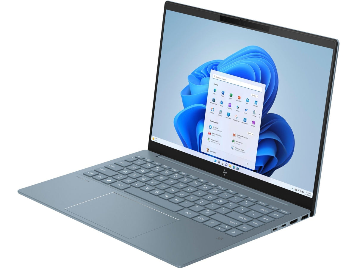 HP PAVILION Plus 14-EW0070TU Laptop (Moonlight Blue) | 14" 2.8K (2880X1800) | i7-1355U | 16GB RAM | 512GB SSD | Intel Iris XE | Windows 11 Home | MS Office Home & Student 2021 | HP Prelude Topload Bag
