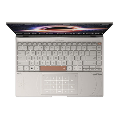 Asus Zenbook 14X OLED Space Edition UX5401ZAS-KN016WS Laptop (Zero-G Titanium) | 14", 2.8K (2880 x 1800) OLED | i7-12700H | 16GB RAM | Intel Iris Xᵉ Graphics |  1TB SSD | Windows 11 Home | MS Office H&S 2021 | Sleeve | Asus BP1504 Casual Backpack