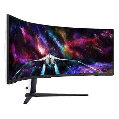 Samsung Odyssey Neo G9 (G95NC) LS57CG952NEXXP 57" 240Hz 1ms GTG 7680x2160 Dual UHD Quantum Mini-LED HDR 1000 Swivel, Tilt, Height-Adjust Curved Gaming Monitor + Samsung HW-B550 Soundbar (Black) Bundle