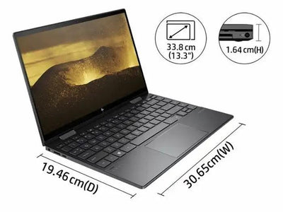 HP ENVY X360 CONVERT 13-AY1001AU LAPTOP (NIGHTFALL BLACK) | 13.3" FHD | RYZEN  7 5800U| 16GB RAM DDR4 | 1TB SSD | RADEON™ GRAPHICS | WIN11 + MS OFFICE HOME & STUDENT HP PRELUDE TOPLOAD BAG