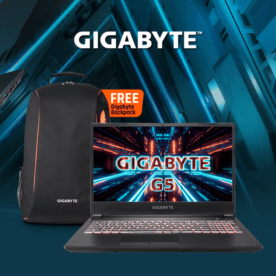 GIGABYTE G5 KC-5S11130SH Gaming Laptop | 15.6" FHD | i5-10500H | 16GB DDR4 | 512GB SSD | RTX 3060 | WIN10 GIGABYTE Backpack