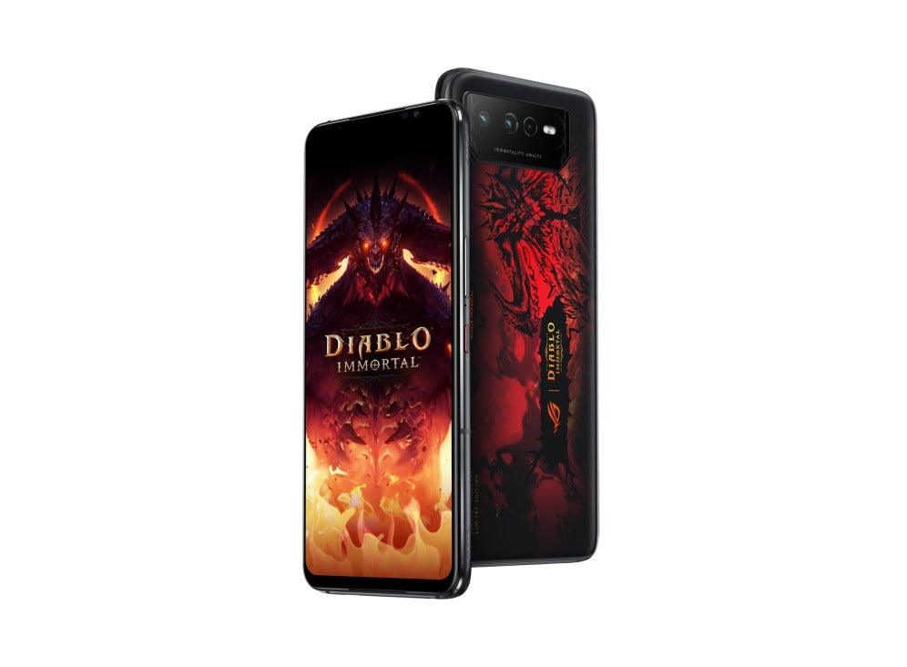 ASUS ROG Phone 6 Diablo Immortal Edition 16GB + 512GB Android 12 6.78-Inch Hellfire Red IPX4 Mobile Gaming (Phantom Black) (AI2201-C-6B091WW)