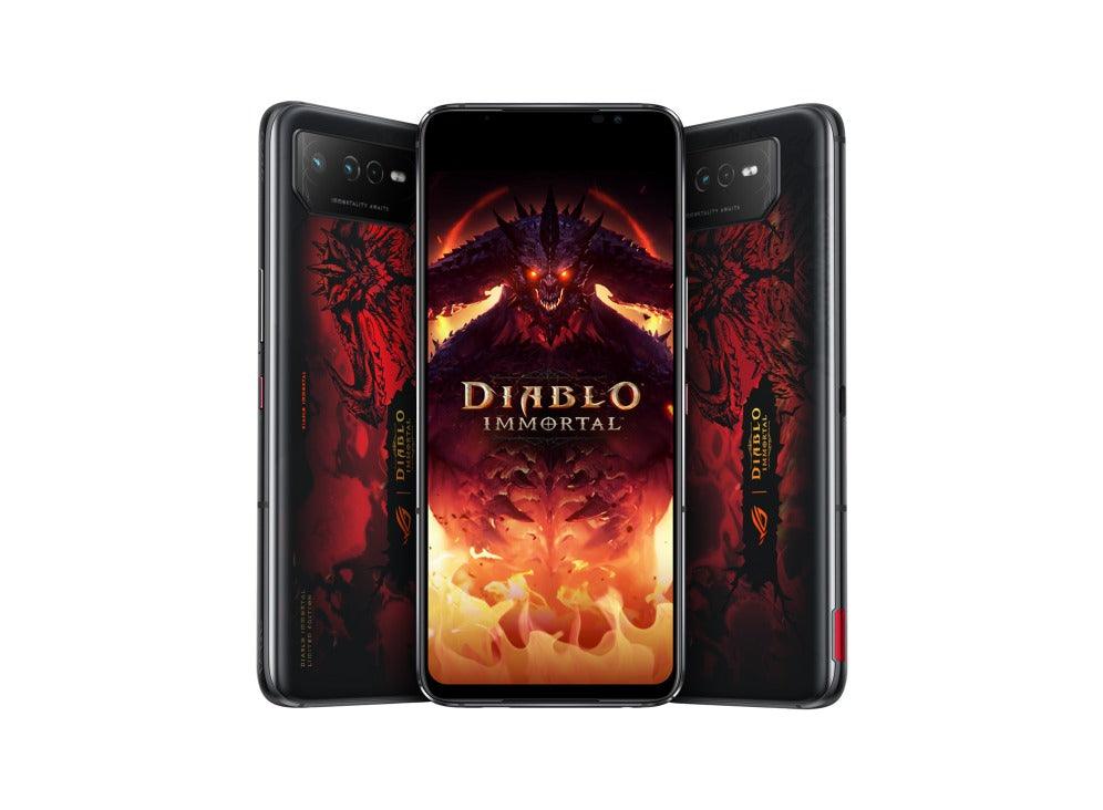 ASUS ROG Phone 6 Diablo Immortal Edition 16GB + 512GB Android 12 6.78-Inch Hellfire Red IPX4 Mobile Gaming (Phantom Black) (AI2201-C-6B091WW)