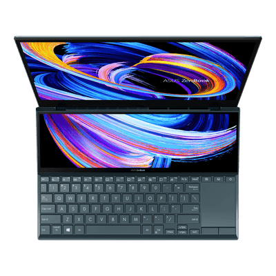 Asus Zenbook Duo 14 UX482EAR-HY341WS Touchscreen Laptop (Celestial Blue) | 14" FHD |  i5-1155G7 | 16GB LPDDR4X | 512GB SSD | Iris Xᵉ Graphics | Windows 11 Home | MS Office H&S 2021 | Sleeve | Stand | Stylus Pen