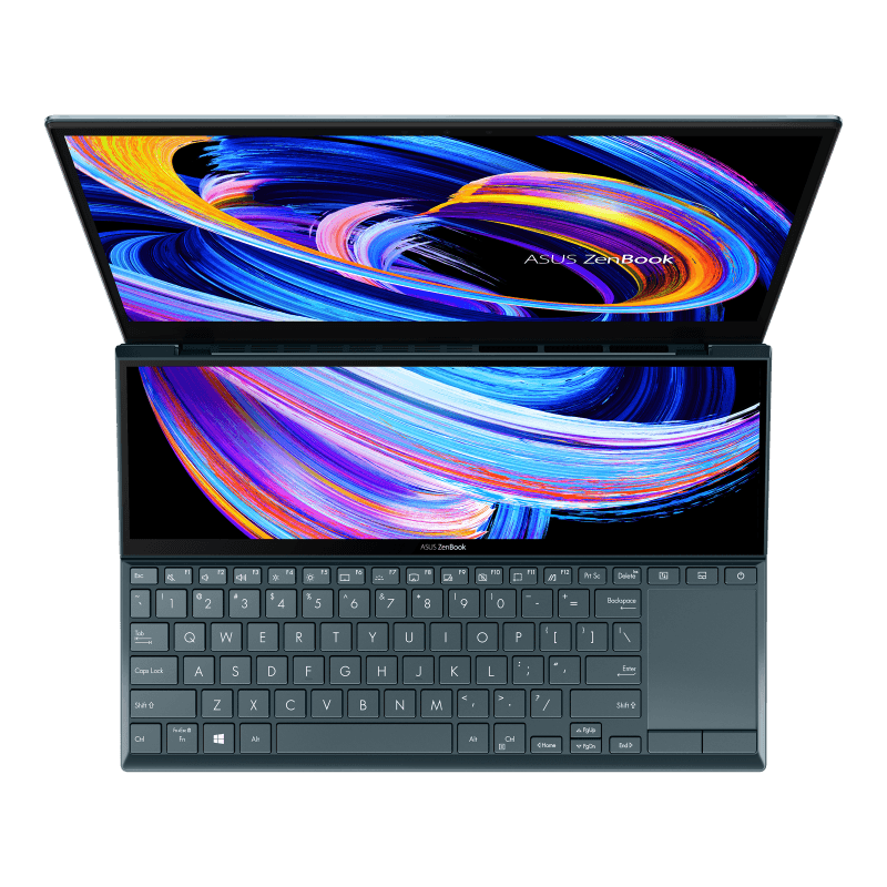 Asus Zenbook Duo 14 UX482EAR-HY341WS Touchscreen Laptop (Celestial Blue) | 14" FHD |  i5-1155G7 | 16GB LPDDR4X | 512GB SSD | Iris Xᵉ Graphics | Windows 11 Home | MS Office H&S 2021 | Sleeve | Stand | Stylus Pen