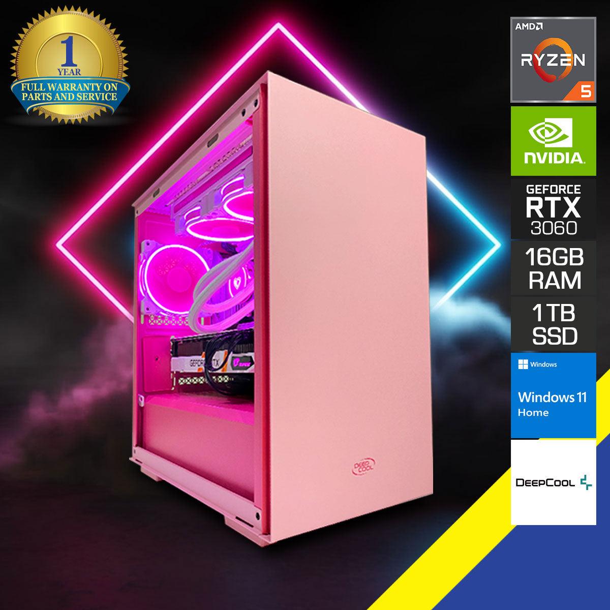 Aurora Macube 110 Pink Edition Gaming PC SPECS | Ryzen 5 5600 | 16 GB DDR4 | 1 TB SSD | RTX 3060 | Windows 11 Home