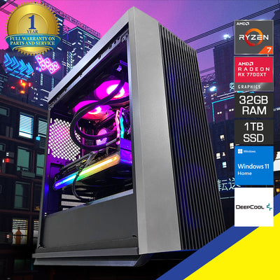 Sophos CL500 4F-AP Desktop Gaming PC | AMD Ryzen 7 7700X | 32GB RAM | 1TB SSD | RX 7700 XT OC | Windows 11 Home