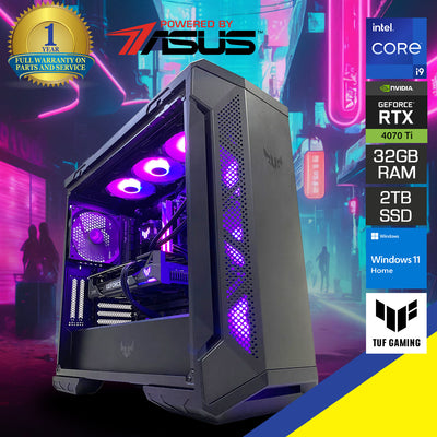 Powered by Asus: Ultra GT501 V3 Desktop Gaming PC | Intel Core i9-13900F | 32GB RAM | 2TB SSD | RTX 4070 Ti | Windows 11 Home