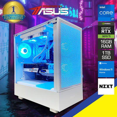 Powered by Asus: Optima H5 Flow Desktop Gaming PC | Intel Core i7 12700F | 16GB RAM | 1TB SSD | RTX 3070 Ti | Windows 11 Home