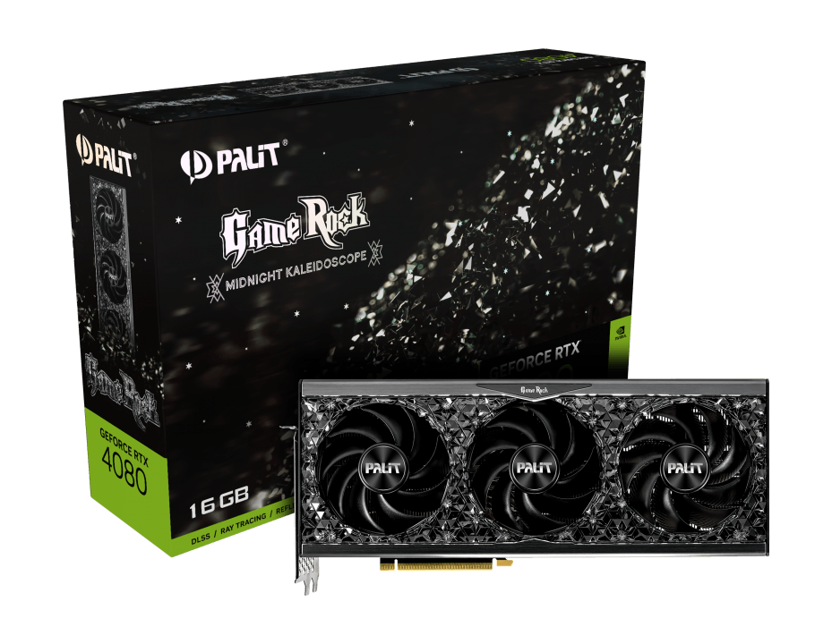 PALIT Geforce RTX 4080 Gamerock 16GB GDDR6X Graphics Card (Midnight Kaleidoscope)