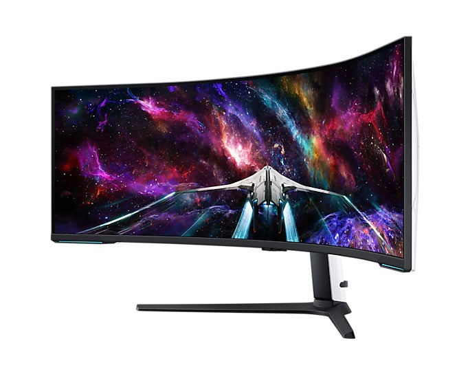 Samsung Odyssey Neo G9 (G95NC) LS57CG952NEXXP 57" 240Hz 1ms GTG 7680x2160 Dual UHD Quantum Mini-LED HDR 1000 Swivel, Tilt, Height-Adjust Curved Gaming Monitor + Samsung HW-B550 Soundbar (Black) Bundle