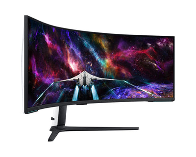 Samsung Odyssey Neo G9 (G95NC) LS57CG952NEXXP 57" 240Hz 1ms GTG 7680x2160 Dual UHD Quantum Mini-LED HDR 1000 Swivel, Tilt, Height-Adjust Curved Gaming Monitor + Samsung HW-B550 Soundbar (Black) Bundle