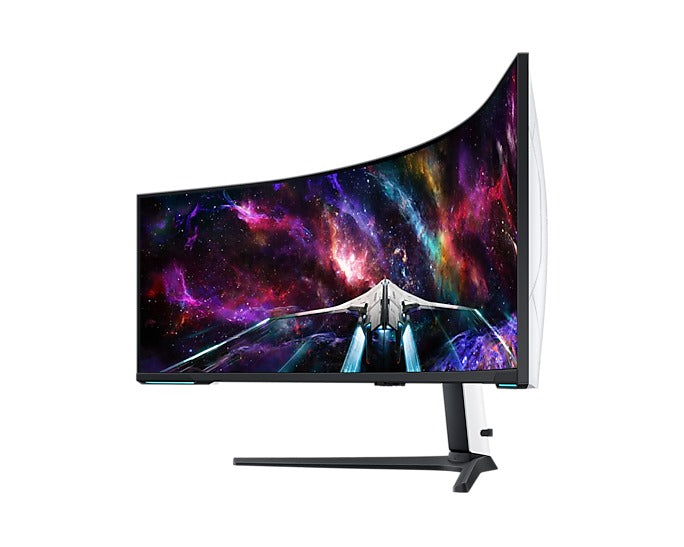 Samsung Odyssey Neo G9 (G95NC) LS57CG952NEXXP 57" 240Hz 1ms GTG 7680x2160 Dual UHD Quantum Mini-LED HDR 1000 Swivel, Tilt, Height-Adjust Curved Gaming Monitor + Samsung HW-B550 Soundbar (Black) Bundle