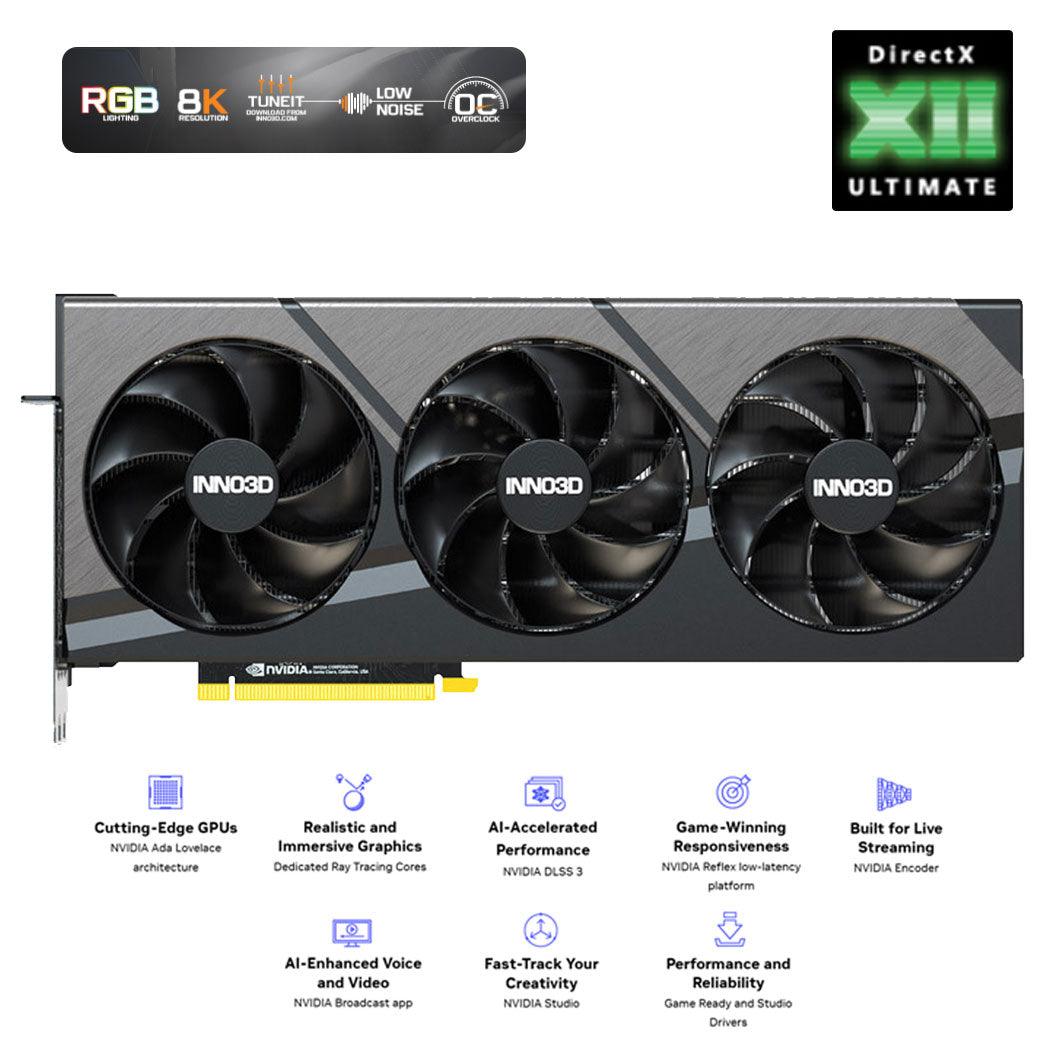 INNO3D GeForce RTX 4090 X3 OC 24GB GDDR6X Graphics Card (N40903-246XX-18332989)