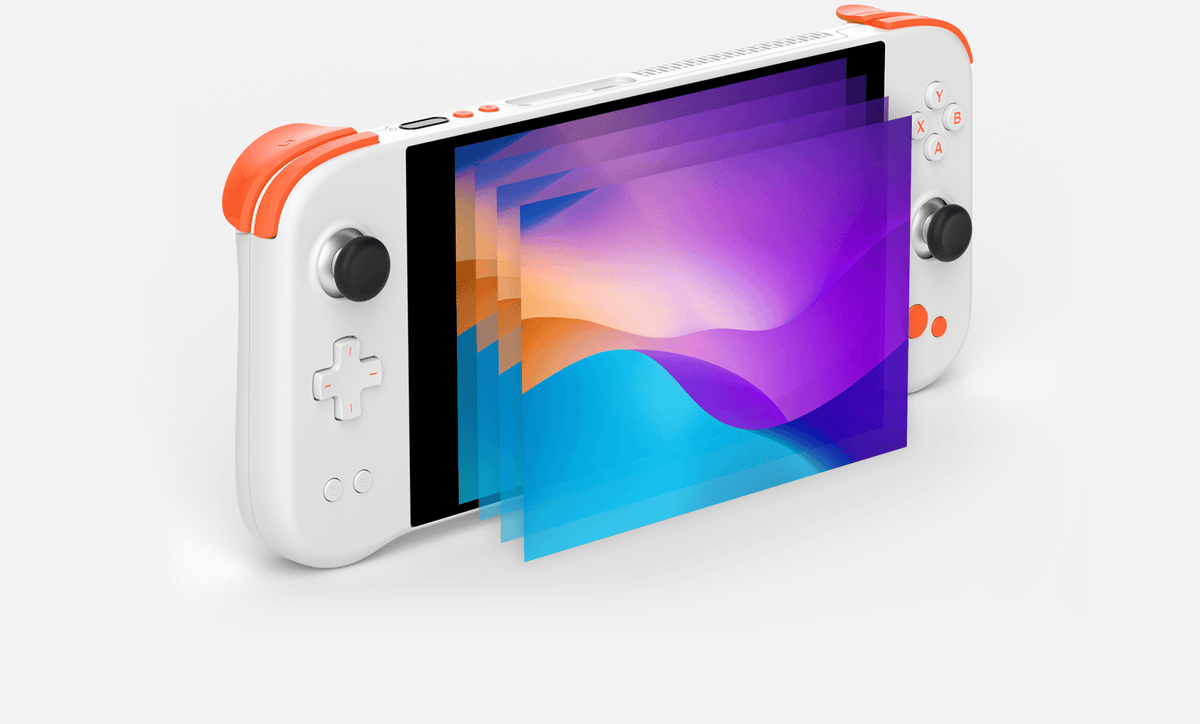 Ayaneo Next AMD Ryzen 7 5825U 16GB RAM 1TB SSD Handheld Gaming Console (Bright White) + Tempered Glass Screen Protector