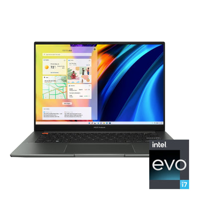 Asus Vivobook S 14X OLED S5402ZA-M9050WS Laptop (Midnight Black) | 14.5" (2880 x 1800) | i7 12700H | 16GB RAM DDR4 | 512 GB SSD | Intel Iris Xe Graphics | Windows 11 Home | MS Office Home & Student 2021 | Asus BP1504 Casual Backpack
