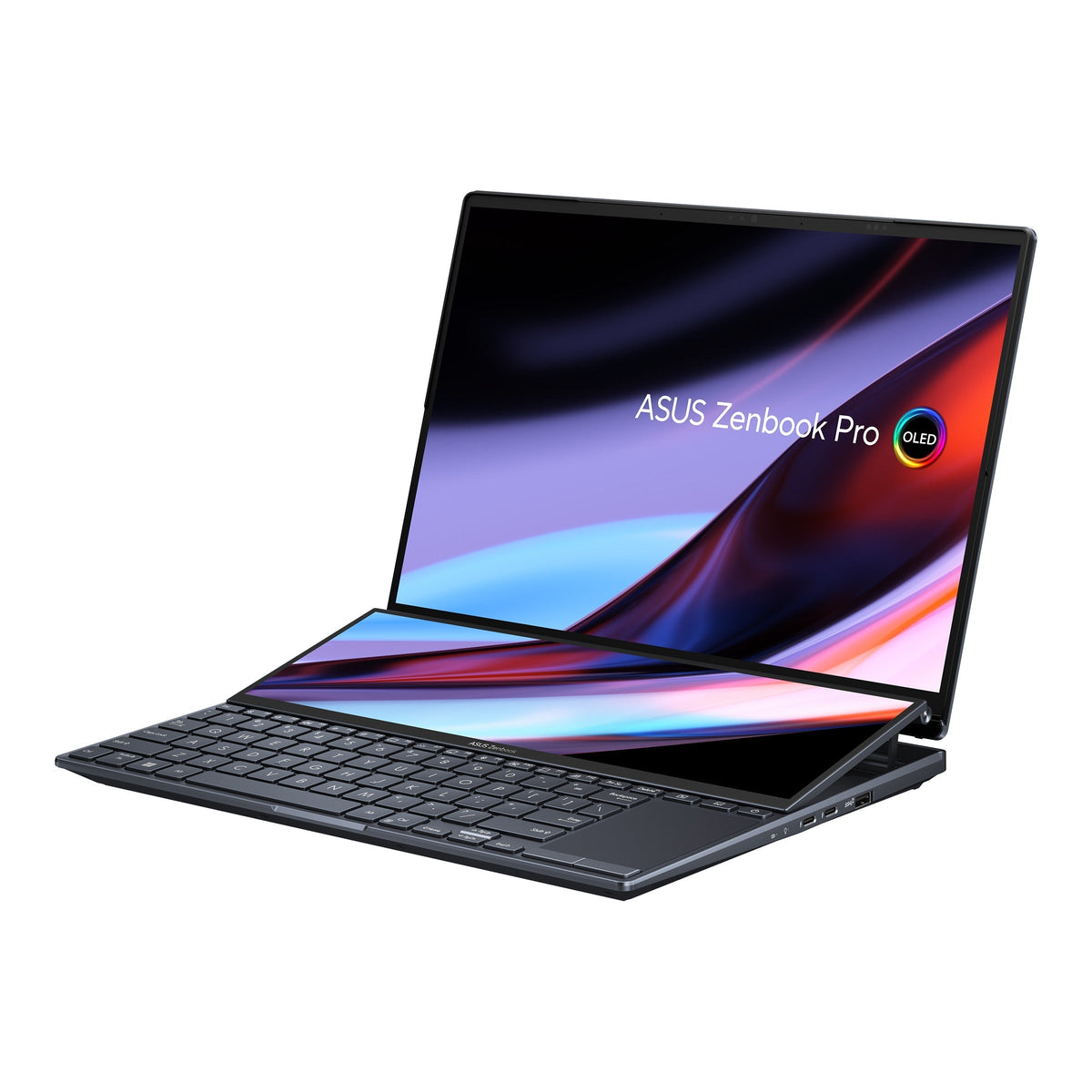 Asus Zenbook Pro 14 Duo OLED UX8402VV-P1051WS (Tech Black) | 14.5" 2.8K OLED (2880x1800) | i9-13900H | 32GB RAM | RTX 4060 | 1TB SSD | Windows 11 Home | MS Office Home & Student 2021 | Asus Sleeve | Asus Stand