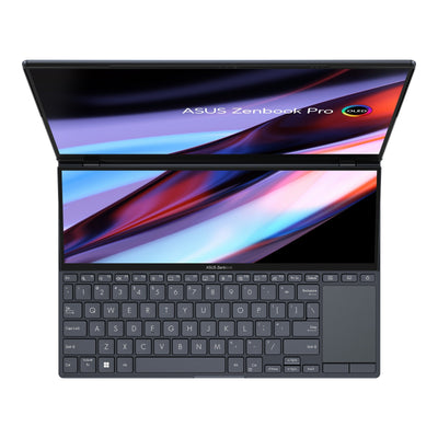Asus Zenbook Pro 14 Duo OLED UX8402VV-P1051WS (Tech Black) | 14.5" 2.8K OLED (2880x1800) | i9-13900H | 32GB RAM | RTX 4060 | 1TB SSD | Windows 11 Home | MS Office Home & Student 2021 | Asus Sleeve | Asus Stand