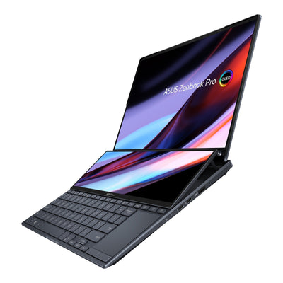 Asus Zenbook Pro 14 Duo OLED UX8402VV-P1051WS (Tech Black) | 14.5" 2.8K OLED (2880X1800) | I9-13900H | 32GB RAM | RTX 4060 | 1TB SSD | Windows 11 Home | MS Office Home & Student 2021 | Asus BP1504 Casual Backpack | Asus Stand