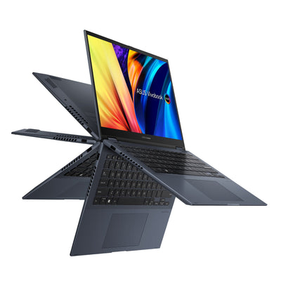 Asus Vivobook S 14 Flip TP3402ZA-LZ353WS Laptop (Quiet Blue) | 14" (1920x1200) | i7-12700H | 16GB RAM | 1TB SSD | Intel Iris Xe Graphics | Windows 11 Home | MS Office Home & Student 2021 | Asus BP1504 Casual Backpack