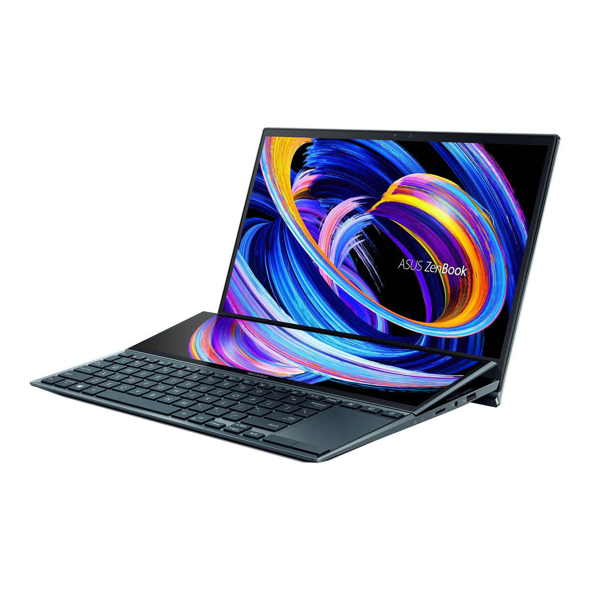 Asus Zenbook Duo 14 UX482EAR-HY341WS Touchscreen Laptop (Celestial Blue) | 14" FHD |  i5-1155G7 | 16GB LPDDR4X | 512GB SSD | Iris Xᵉ Graphics | Windows 11 Home | MS Office H&S 2021 | Sleeve | Stand | Stylus Pen