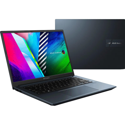 ASUS Vivobook Pro 14 OLED M3401QC-KM070WS Laptop (Quiet Blue) | 14" OLED |  RTX™ 3050 | Windows 11 Home | MS Office Home & Student 2021 | ASUS BP1504 Casual Backpack