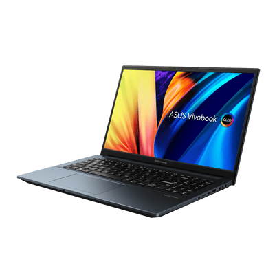 ASUS Vivobook Pro 15 OLED M6500QC-MA060WS Laptop (Quiet Blue) | 15.6" 2.8K | Ryzen™ 5 5600H | 16GB DDR4 | 512 GB SSD |  RTX™ 3050 | Windows 11 Home | MS Office Home & Student 2021 | Asus BP1504 Casual Backpack