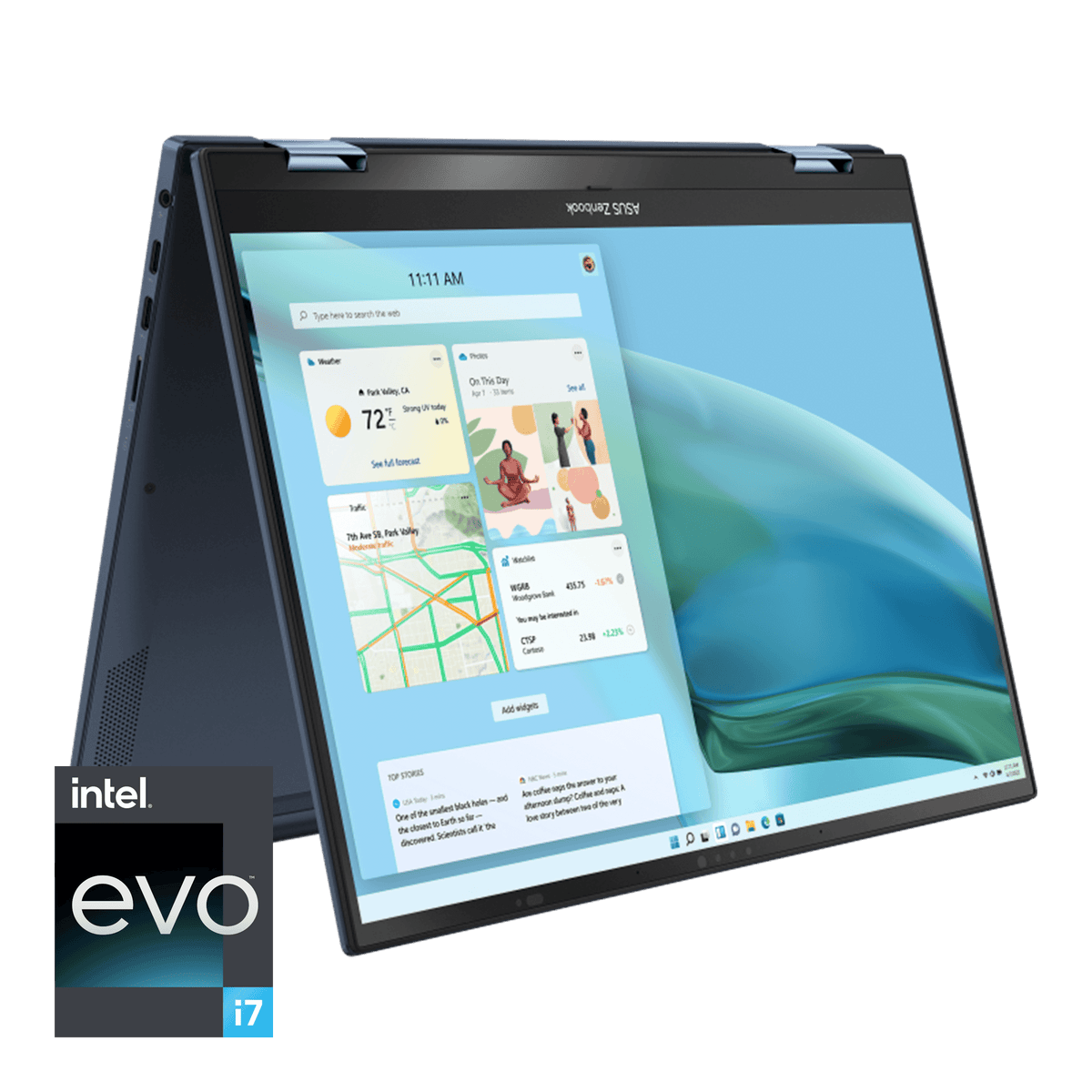 Asus Zenbook S 13 Flip Oled UP5302ZA-LX087WS Laptop (Ponder Blue) | 13.3" WQXGA | i7-1260P  | 16GB LPDDR5 | 1TB SSD | Intel® Iris Xe Graphics | Windows 11 Home | MS Office H&S 2021 | Asus Sleeve