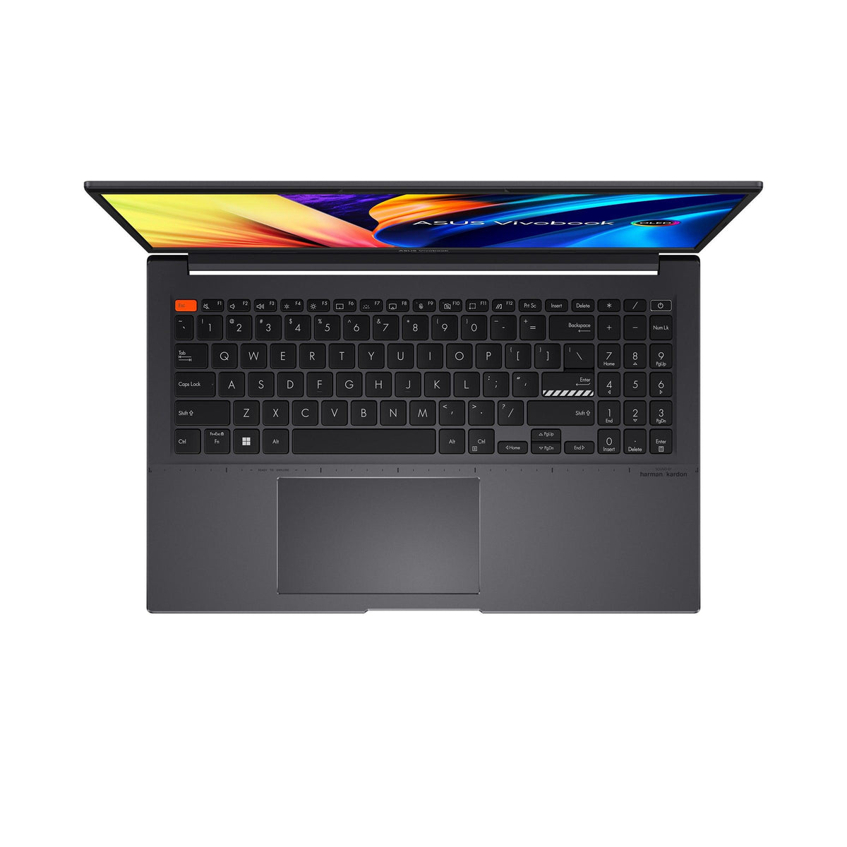 Asus Vivobook S 15 OLED K3502ZA-MA070WS Laptop (Indie Black) | 15.6" 2.8K | i7-12700H | 16GB RAM | 512GB SSD | Intel® Iris Xe Graphics | Windows 11 Home | MS Office Home & Student 2021 | Asus BP1504 Casual Backpack