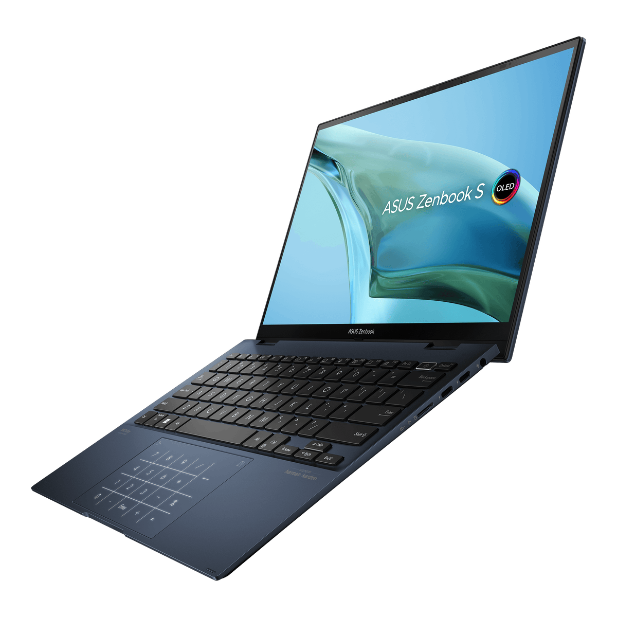 Asus Zenbook S 13 Flip Oled UP5302ZA-LX087WS Laptop (Ponder Blue) | 13.3" WQXGA | i7-1260P  | 16GB LPDDR5 | 1TB SSD | Intel® Iris Xe Graphics | Windows 11 Home | MS Office H&S 2021 | Asus Sleeve
