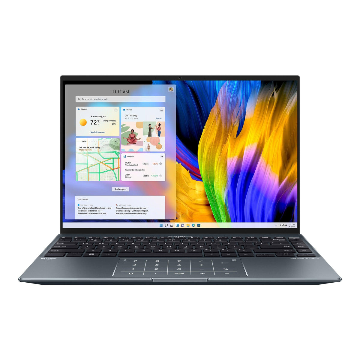 Asus Zenbook 14X OLED UX5401ZA-KN130WS Laptop (Pine Grey) | 14" 2.8K |  i5-12500H | 16GB RAM | 512GB SSD | Intel Iris Xᵉ Graphics | Windows 11 Home | MS Office Home & Student 2021 | Asus Sleeve