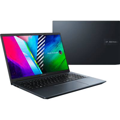 ASUS VIVOBOOK PRO 15 OLED M3500QC-L1080TS LAPTOP (QUIET BLUE) | 15.6" FHD | RYZEN 5 5600H | 16Gb DDR4 | 512GB SSD | RTX 3050 | WIN10 + MS OFFICE HOME & STUDENT 2019 + ASUS NEREUS BACKPACK (BLACK)